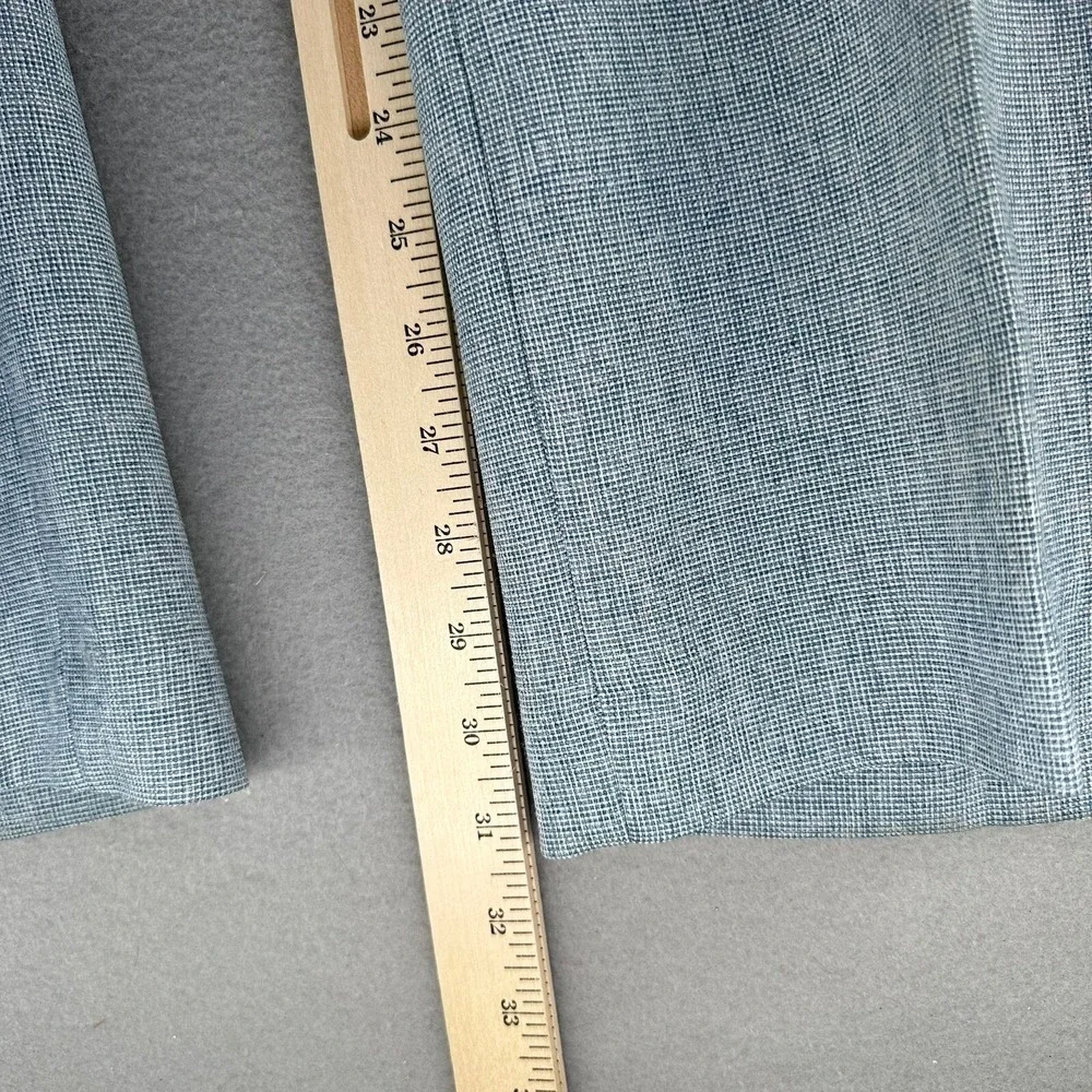 VTG Talon Zipper Plaid Check Dress Pants Light Blue 36x31 50s‎ eclecticgrandpa